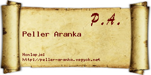 Peller Aranka névjegykártya